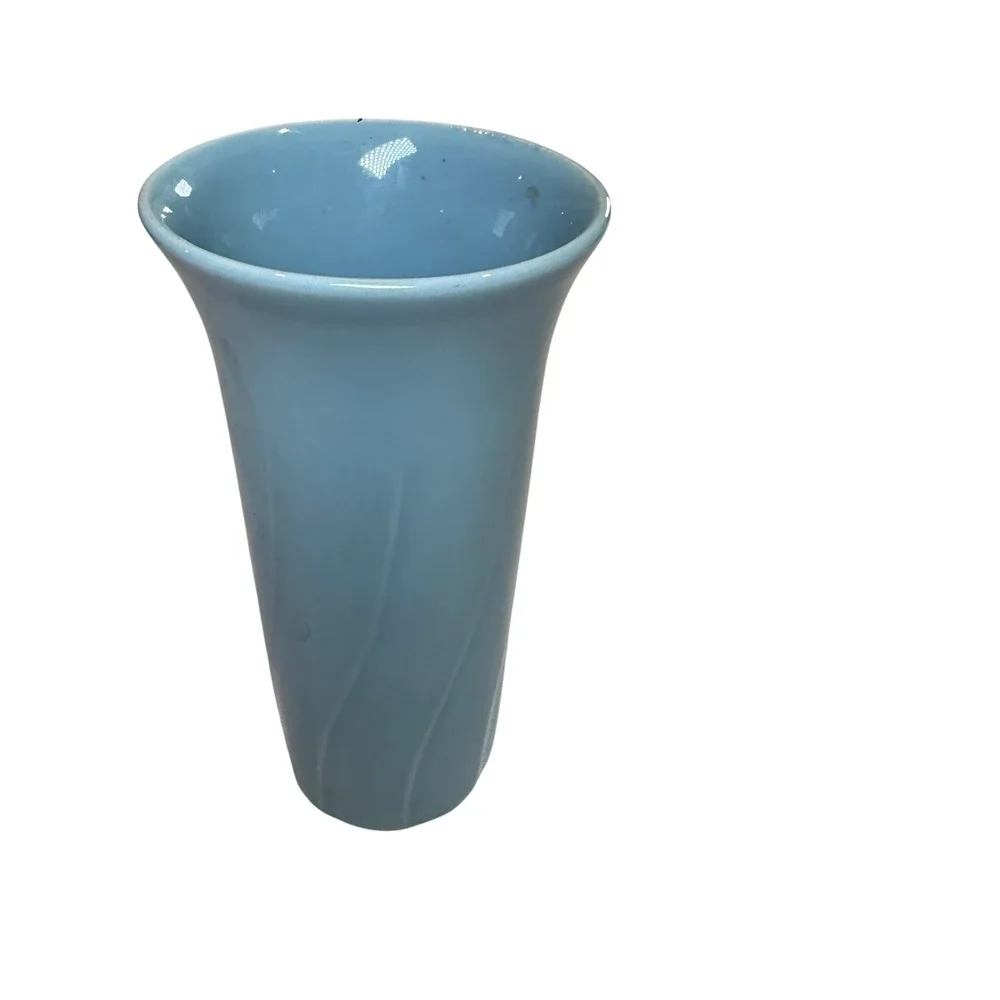 Vintage Pfaltzgraff FTDA Blue Pottery Vase‎ USA Mid Century Modern